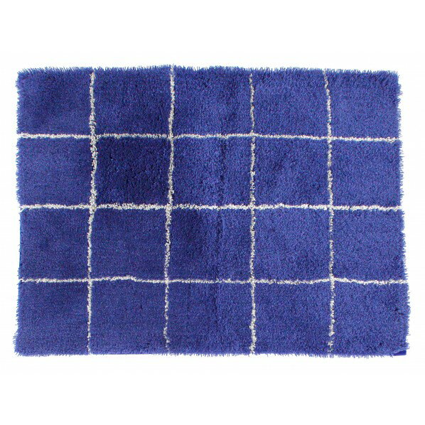 オカ 乾度良好 モディッシュ バスマット 45×60cm ネイビー 1個