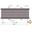 中部コーポレーション 横断溝・側溝用細目スチールグレーチング b(498+498)×w700×h60mm VG1HA760-6 1個