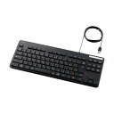 エレコム 有線キーボード 薄型 メンブレン式 コンパクトサイズ ブラック TK-FCM107KBK 1点(2)