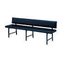 トラスコ ロビーチェア背付き1800X446X420H黒 1830 x 700 x 105 mm TMC-1944BK 1点