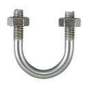トラスコ PC管用UボルトSUS304呼び径50Aねじ径W3/8 96 x 86 x 16 mm TPCU-BT50A-S (50A) 1点