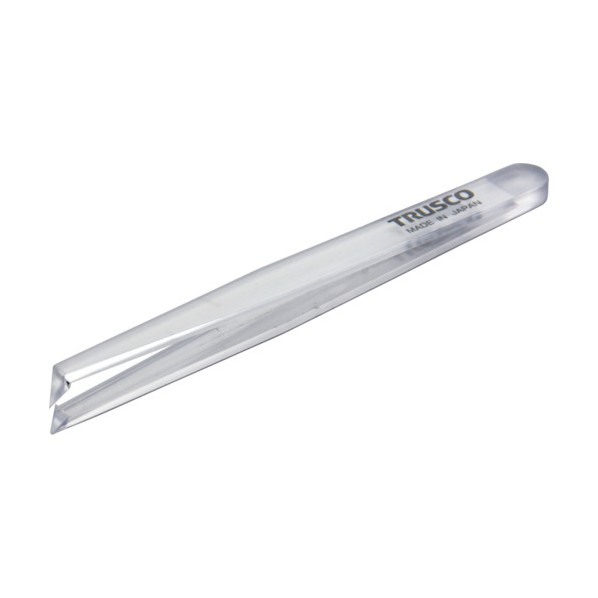 トラスコ(TRUSCO) 透明プラスチック製ピンセット 120mm 先曲型 190 x 40 x 14 mm 10点
