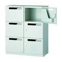 ※法人専用品※トラスコ(TRUSCO) パーソナルロッカー 2列3段 6人用 投入口付 H1110 TPL06WW-RD 1点(3)