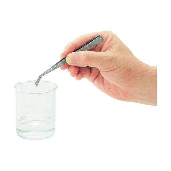 トラスコ ステンレス製ピンセット125mm曲ギザ付 192 x 41 x 11 mm TSP-22 (125MMサキマケ゛) 1点