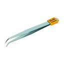 トラスコ(TRUSCO) ステンレス製ピンセット開閉キャップ付AA先曲125 192 x 41 x 13 mm TSPC-26 1点