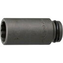 水戸工機 3/8インパクトレンチ用ソケット(12角)ロング 19mm P3ML-19 1