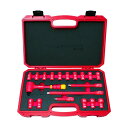 トラスコ(TRUSCO) 絶縁ソケットレンチセット(6角タイプ)差込角9.5mm TZSW3-19S 1S
