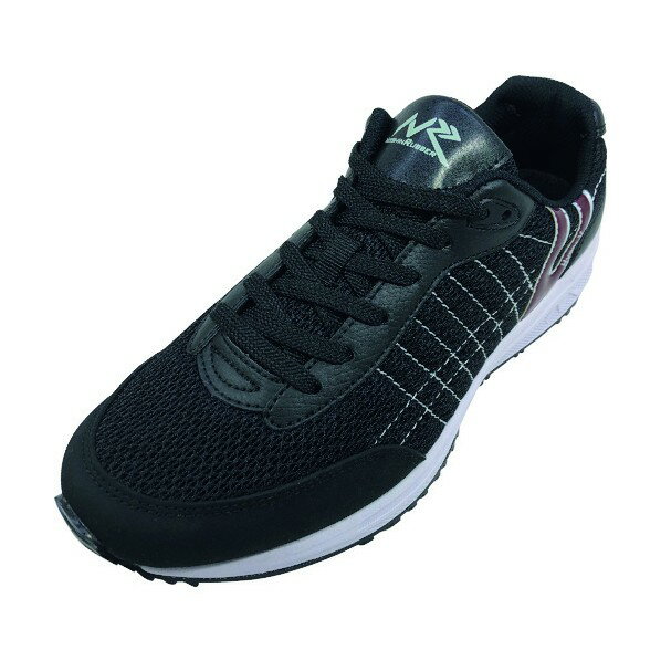 日進ゴム ハイパーV 先芯なしスニーカー(ヒモ) 23.5 黒 #005 1足