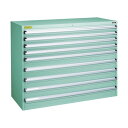 トラスコ(TRUSCO) VE13S型キャビネット 1300X550XH1000 引出9段 VE13S-1006