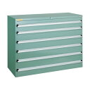 トラスコ(TRUSCO) VE13S型キャビネット 1300X550XH1000 引出6段 VE13S-1007
