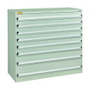 トラスコ(TRUSCO) VE13S型キャビネット 1300X550XH1200 引出8段 VE13S-1203-W 1点