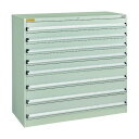 トラスコ(TRUSCO) VE13S型キャビネット 1300X550XH1200 引出8段 VE13S-1205-W 1点
