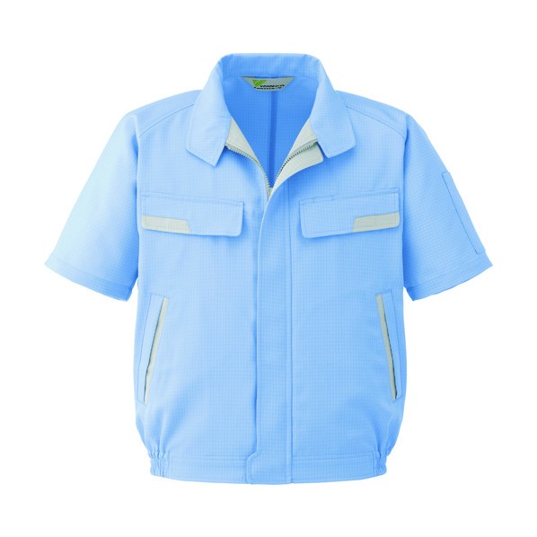 ミドリ安全 静電気帯電防止作業服男女ペア半袖ブルゾン VES73 UE L 1