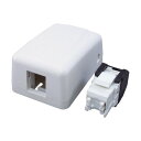 3M(スリーエム) Cat6 RJ45モジュラージャック露出型 1ポート VOL-SMB-1TK6 360-7712 便利グッズ(文具・OA機器) 1個