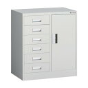 トラスコ(TRUSCO) VR型キャビネット コンビ 767X500XH880 6段 W色 VR-CB6-AW 1点