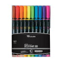 Tombow Tombow 蛍光マーカー蛍COAT80 10C 145 x 107 x 17 mm 文具・事務用品 10本