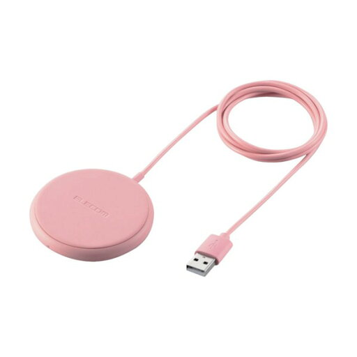 エレコム ワイヤレス充電器 Qi充電器 5W コンパクト 卓上 ケーブル一体 1m ピンク W-QA16PN 1点 エレコム ワイヤレス充電器 Qi充電器 5W コンパクト 卓上 ケーブル一体 1m ピンク W-QA16PN 1点