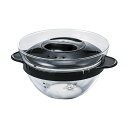 HARIO ガラスのレンジおかず鍋 実用容量450ml ブラック XOY-1-B 1個