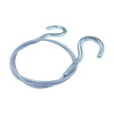 ニッサチェイン 鉄カットワイヤー ビニルコート フック加工 ロープ径3-仕上り径4.3mm?全長565mm Y-72 1個