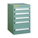 トラスコ VE5S型キャビネット 500X550XH800 引出5段 VE5S-805 VE5S-805 1個