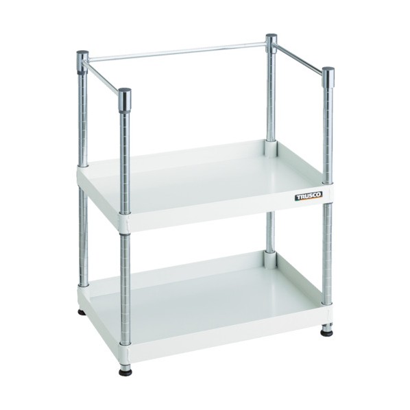 トラスコ フェニックスワゴン ラック型 600X400 3方枠付 W色 PEW-R962K-W 1