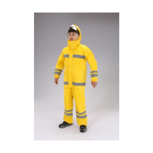 エスコ(esco) [3L] レインウェアー(反射テープ付・イエロー) EA996XE-44【2506DFD_3】