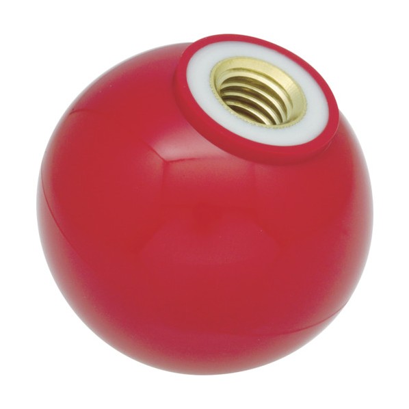トラスコ 樹脂製握り玉芯金付赤Φ40XM12mm 45 x 42 x 45 mm P-TPC40-12R 1点