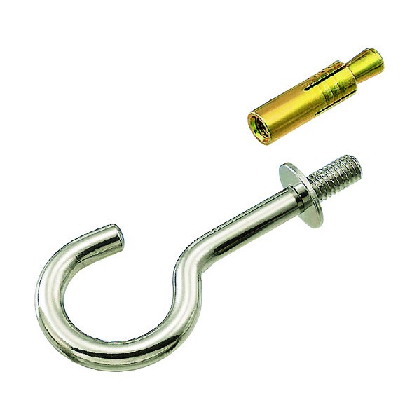 水本機械 ステンレス 吊りフック(ブネジ)(カットアンカー付) 線径6mm QH-6W 1点