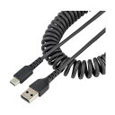 STARTEC.COM社 USBケーブル/A-C/50cm/USB 2.0/コイル状/高耐久アラミド/BK R2ACC-50C-USB-CABLE 1本(2)