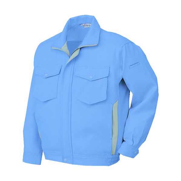 ミドリ安全 エコ帯電防止男女共用ブルゾンブルーL RC 463-UE-L 1