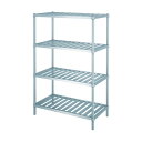 ※法人専用品※シンコー ステンレスラックスノコ棚4段 RSN4-18075 0セット