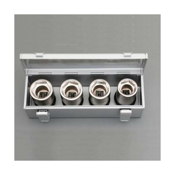 エスコ(esco) [4個組]ホイールナット用ソケット(アウター/インナー用) 1インチDR EA164NL-700 1組