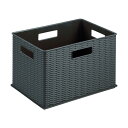 トラスコ(TRUSCO) ラタン調ボックスブラック 265 x 370 x 240 mm RTB-1-BK 1点