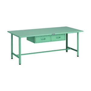 ※法人専用品※トラスコ AE型作業台鉄天板引出2連 SAE-1809FL2 1