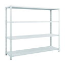 トラスコ セミボルトレス軽量棚 W1800XD450XH1500 4段 W色 SBL-5644-W 1
