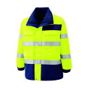 ミドリ安全 高視認性防水帯電防止防寒コートイエローSS 640 x 420 x 50 mm SE1124-UE-SS 1