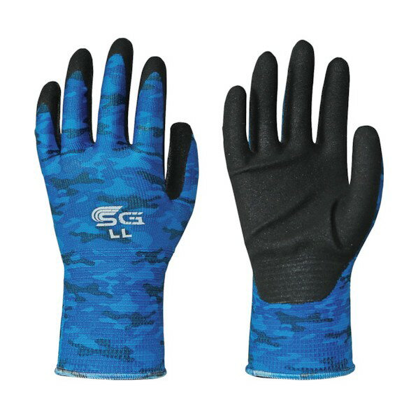 TOWA(トーワ) トワロン ニトリル背抜き手袋 SG-A002 3双組 ミリタリーブルー LL (3双入) SG-A002-3P-LL..