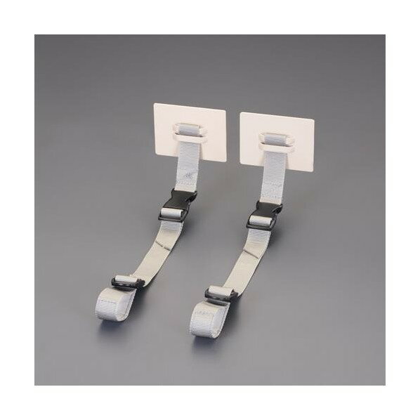 ※法人専用品※エスコ 90x70mm 転倒防止プレート(ラック用/バックル付/2個) EA979D-178 1SET【2506DFD_3】