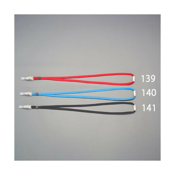 ※法人専用品※エスコ 着脱機構付名札ストラップ 100cm 赤 EA956VA-139 1個【2506DFD_3】