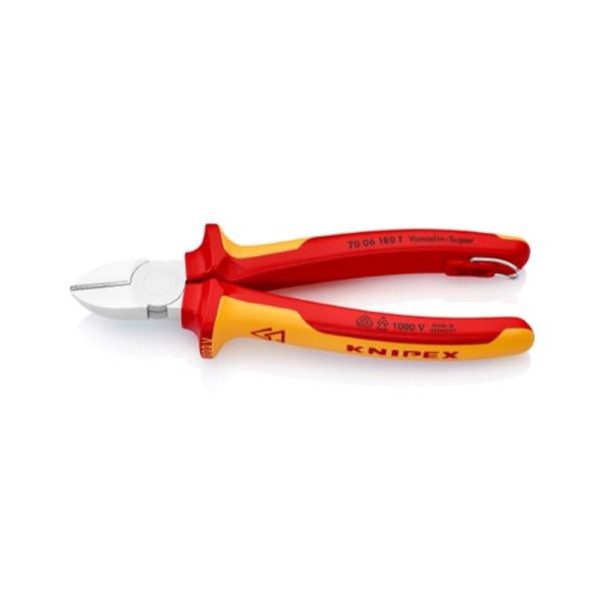 180mm 電工ニッパー(絶縁/グリップ/落下防止) EA536KG-9 1丁