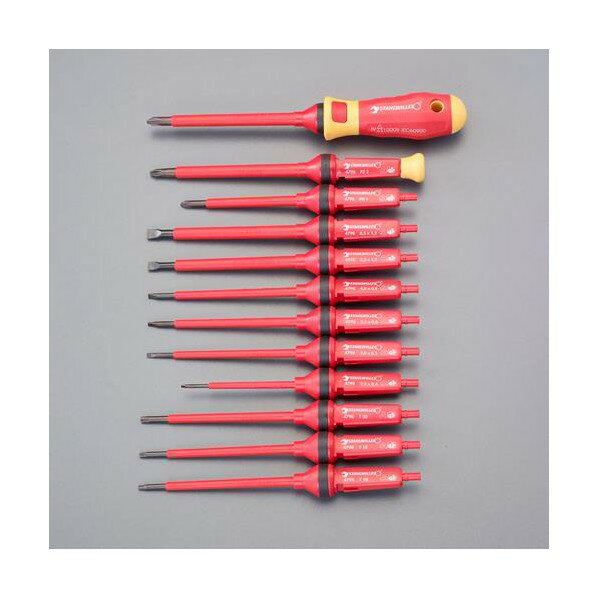 エスコ 12本組 絶縁ドライバー(差換え式) EA557SV-50 1SET【2506DFD_3】