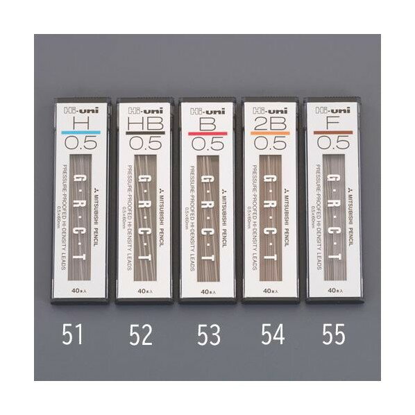 エスコ(esco) 0.5mm[2B]シャープペンシル替芯(40本) EA765MF-54 1個【2506DFD_3】