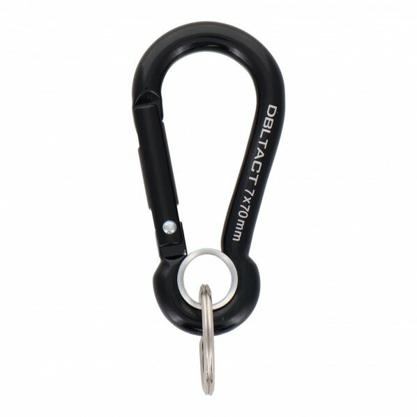 三共コーポレーション DBLTACT アルミカラビナ 抜け止めO環付 7mm ブラック×ブラックM DT-AKO-274 1点