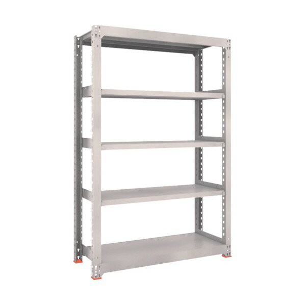 トラスコ M3型中量棚 H1200 W900 D1121 5段 免震樹脂ベース付 ネオグレー M3-43125SFC 1点