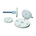 フロンケミカル フッ素樹脂(PTFE)フランジ 10K×10A×Rc1/2 NR1405-030 1点×5枚