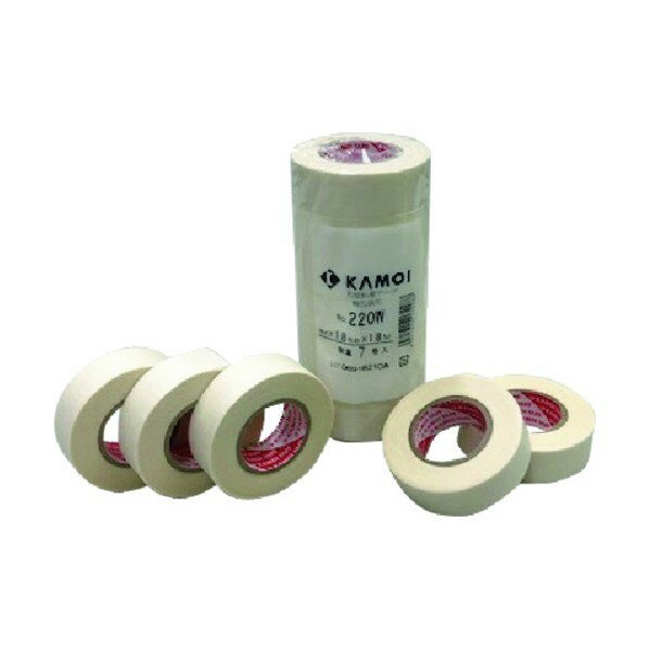 カモイ／カモ井 軽包装用マスキングテープ NO.220W50mm×18m NO.220WJAN-50 2巻×10パック