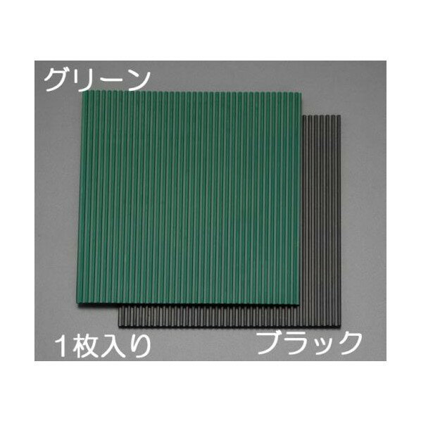 エスコ 100x6.0mmゴム板[筋入][緑] EA997XC-111【2506DFD_3】