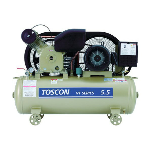 東芝産業機器システム タンクマウントシリーズ 給油式 コンプレッサ(低圧) VT106-7T 1