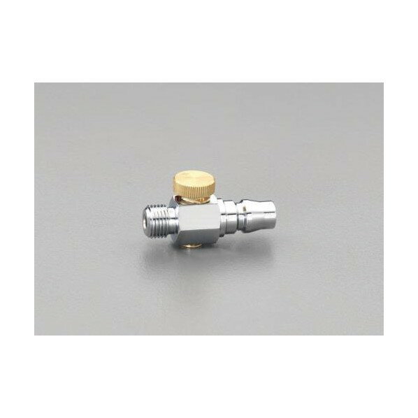 エスコ 流量調整付雄ねじプラグ G1/4 EA140CS-22 1個