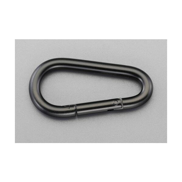 エスコ(esco) 80x11.0mm スナップフック(スチール製/黒) EA638JP-103